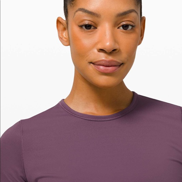 Lululemon All It Takes ruched crop tee in Grape Thistle - Picture 4 of 10